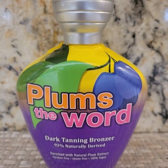 PLUMS THE WORD Dark Bronzer Indoor Tanning Bed Lotion - Picture 2 of 2